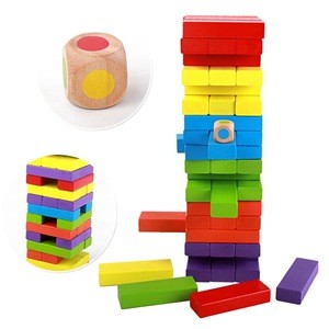 Eco-Friendly Wood Colorful Tumbling Timbers Games