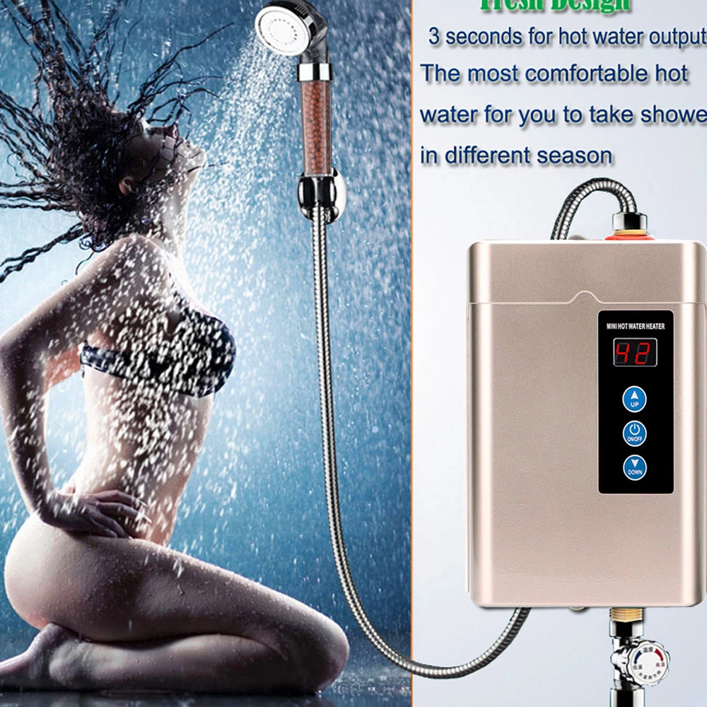 Electric hot tankless water heater shower heater electric instant water heater gyser