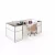 Import Elegant Light White L Shape Office Computer Desk Cubicles Workstation with overhead cabinet from China