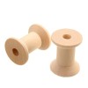 Empty Wooden Bobbin Spools For Thread Wire Natural Wood Color Needlework Craft Sewing Tools Accessories
