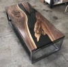 EPOXY COFFEE TABLES FINISHING WOODEN AND GLASS TOP FURNITURE CONSOLE METAL BASE WITH GLASS WOODEN AND MARBLE TOP HIGH QUALITY.