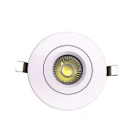 ETL 4'' 11W Gimbal COB LED Downlight Dimmable 120V Recessed Ceiling Round White Trim Adjustable Panel Pot Light