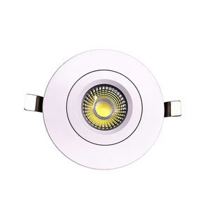 ETL 4&#39;&#39; 11W Gimbal COB LED Downlight Dimmable 120V Recessed Ceiling Round White Trim Adjustable Panel Pot Light