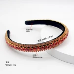 European American water drill all kinds of head hoops Baroque hair hoops full diamond gold velvet fashion Korean hair hoop