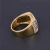 Import European and American hot sale fashion mens  ring with zircon gold-plated 316 stainless steel ring from China