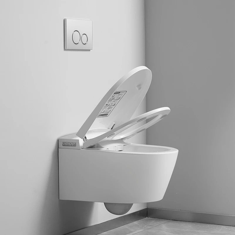 European P-trap washdown flushing wc wall hung toilet sanitary ware white wall mounted smart toilet