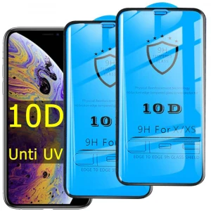 Explosion-proof 10D Screen Protector Tempered Glass For iPhone 8 plus XR XS MAX 9H Full Glue Screen Protective Protector Film