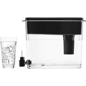 Extra Large 18 Cup Filtered Water Dispenser with 1 Standard Filter, BPA Free UltraMax, Black,Water filter