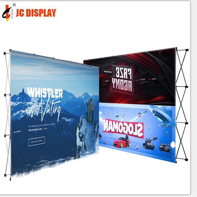 Fabric Stage Backdrop Portable Display Rack Pop Up Stand Banner