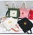 Factory Custom Casual Cartoon Korean Style Embroidery Reusable Waxed Canvas Crossbody Bag