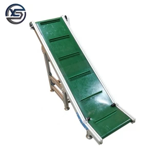 Factory custom Green PVC belt Conveyor high quality climbing slope baffle belt Conveyor