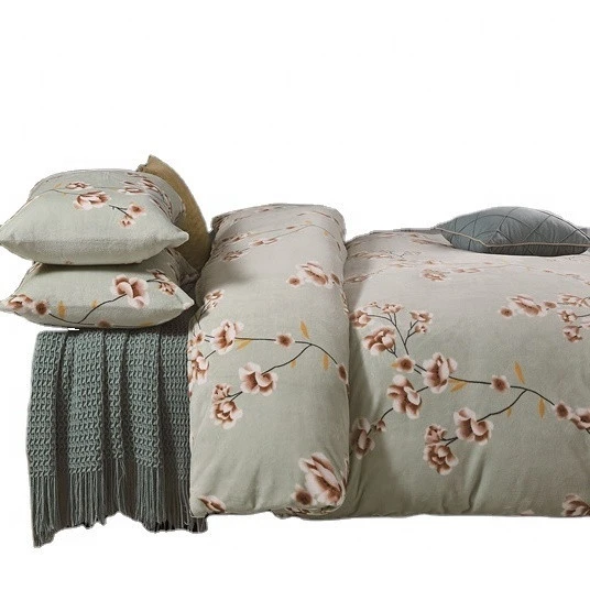 Factory Custom Super Soft  home textiles flannel bedding sets