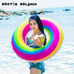 Factory Customize Cheap PVC Watermelon Inflatable Pool Float Swimming Ring For Adult