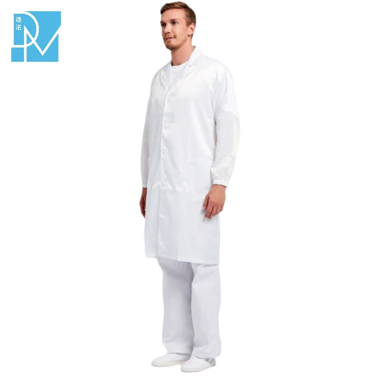 Buy Factory Direct Antistatic Lab Coat Cleanroom Clothing Esd Lab Coat Esd Smock From Hebei 9825