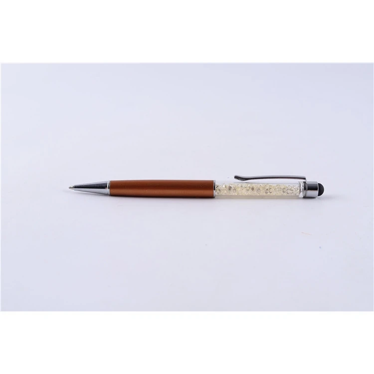 Factory Lowest Price Mini Metal Ball Premium Custom Logo Colorful Metallic Crystal Ballpoint Pen