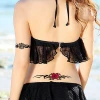 Factory price cheap custom temporary rose design body art transfer sticker lower back tattoo