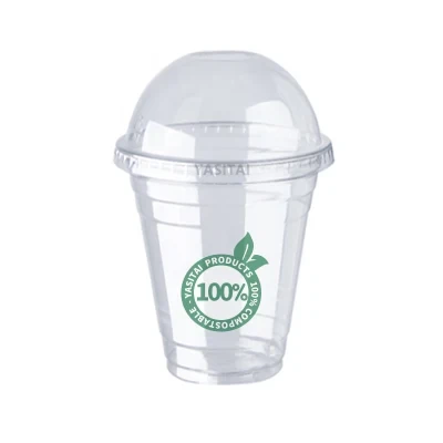 Factory Price Compostable Transparent Cups Biodegradable Plastic PLA Cups Custom Logo