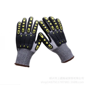 Factory spot TPR5 wear-resistant cutting gloves mining outdoor sports anti-skid anti-impact nitrile soak rubber gloves