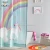 Factory Supply Non-slip Rainbow Bath Carpet, Super Soft Comfortable Microfiber Fluffy Rug Bathmat Bathroom Bedroom Decoration