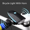 Factory Wholesale With Bicycle Horn High Brightness Bike Accessories Rechargeable Tail LED Bicycle Light