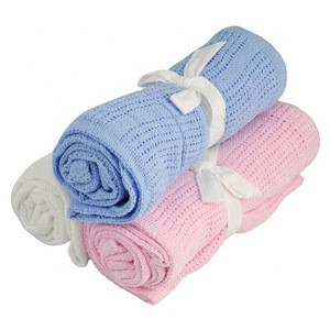 Fashion Cellular Baby Blanket For Pram Soft Pure Cotton 70x90CM Cheap Wholesale UK Market