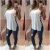 Import Fashion Summer Women Shirt Casual Tank Blouse Sleeveless Side Hollow Out Tail Tops Round Neck Shirts Loose Shirt from China