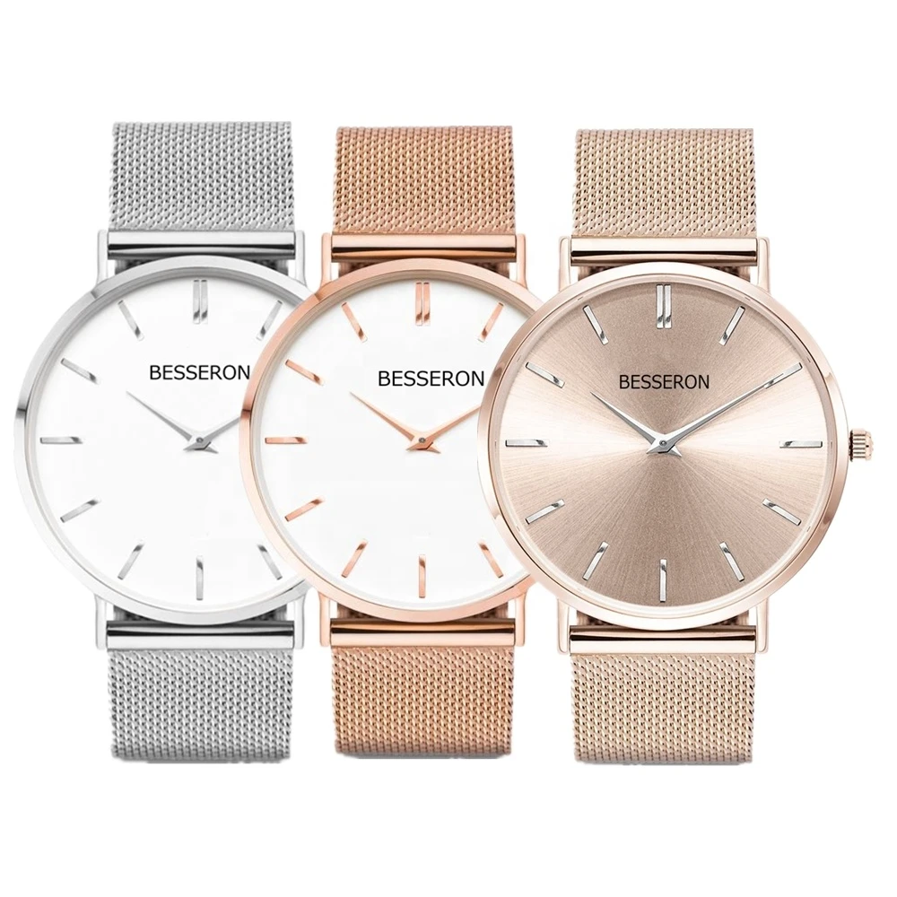 Fashional custom brand watch OEM minimalist ladies watch 316L stainless steel quartz wrist watch women