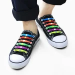 Fast Selling Product flat sport shoe laces elastic silicone shoelace
