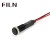 Import FILN 8mm black housing red yellow white blue green 12v led indicator light signal lamp with 20cm cable from China
