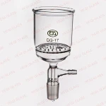 Filter funnel with glass fritted disc