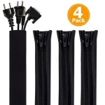 Flexible Neoprene Cable Organizer Wrap Cable Management Sleeve with Zipper