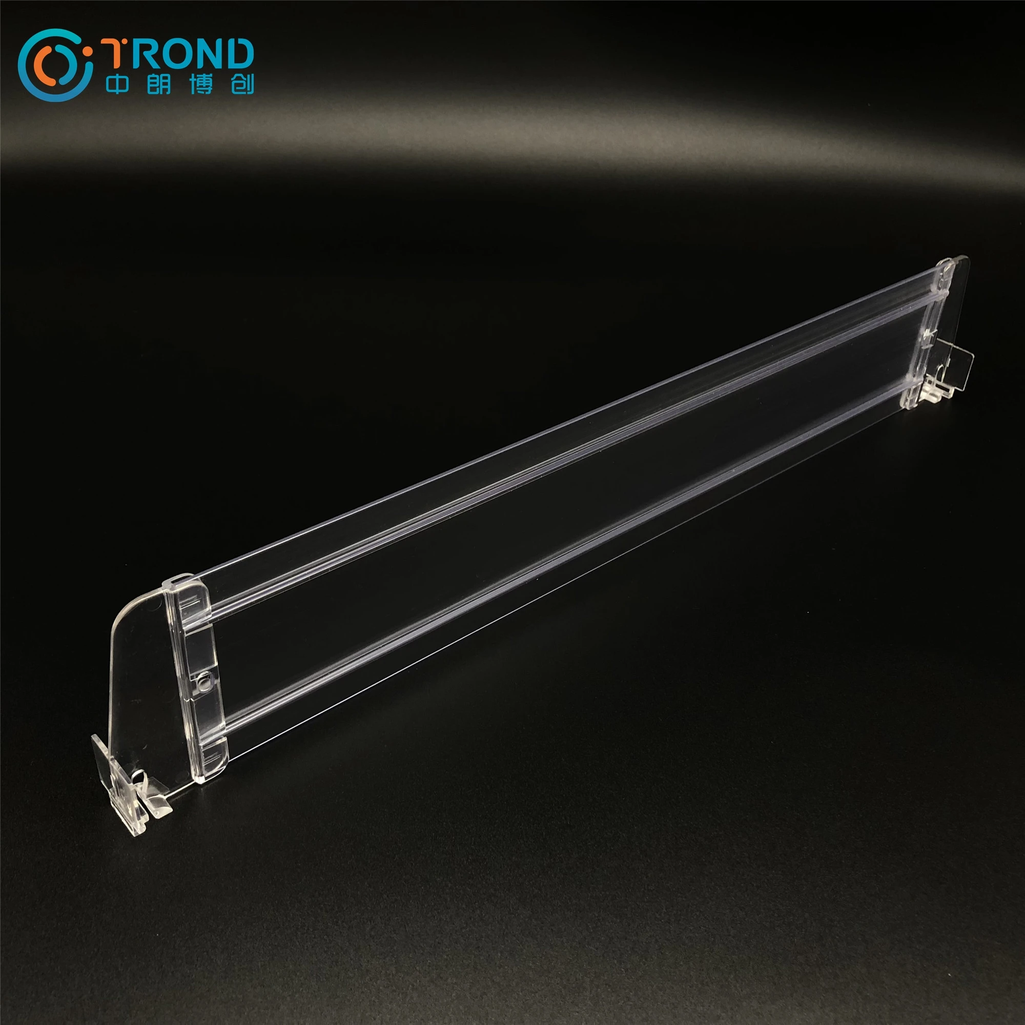 Flexible Plastic Crystal Acrylic Grocery Retail Shelf Combined Divider
