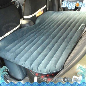 Flocked PVC Inflatable Car Air Bed Mattress For Travel