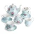 Import Floral Gold Pattern Banquet  Fine Bone China 15pcs Tea Coffee Set from China