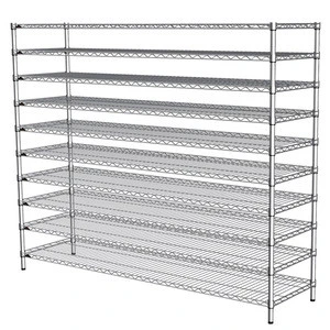Food Processing Environment Organizer Multiple Layers Steel Shelves Storage Shelving