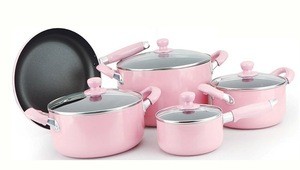 Forged Aluminum Cookware sets, Ceramic Marble Stone Coating, Granite Stone Pots and Pans for Induction Stove with lids