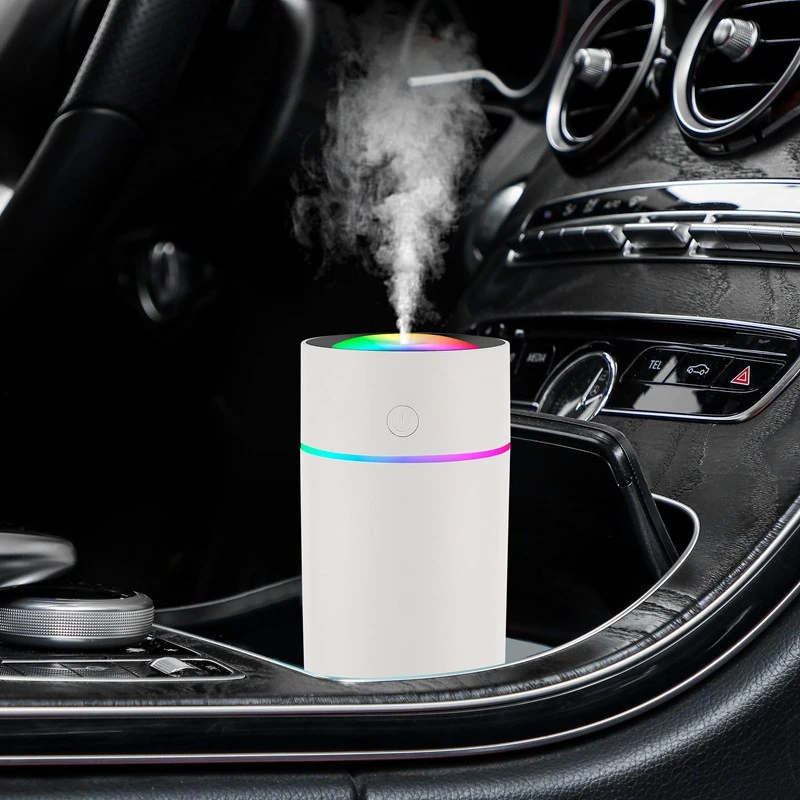 Free Sample Rotimatic Portable Mini USB Car Cup Mist Air Humidifier with Colorful Light