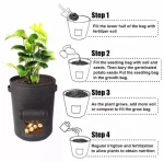 Free Samples 5 Pack 5 7 10 15 25 30 100 Gallon Felt Grow Bags 300G Thickened Fabric Pots with Handles