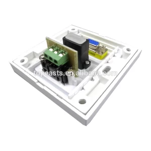 Free soldering 2RCA audio VGA HDMI Wall Plate panel socket combination wall plate 86 * 86mm