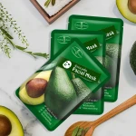 Fresh Fruit Avocado Fiber Double Hydration Disposable Facial Mask Customized Private Label Organic Hydrating Sheet Mask