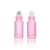 Import Frost Pink Glass Essential Oil Roller Bottles 5ml 10ml With Stainless Roller Ball from China