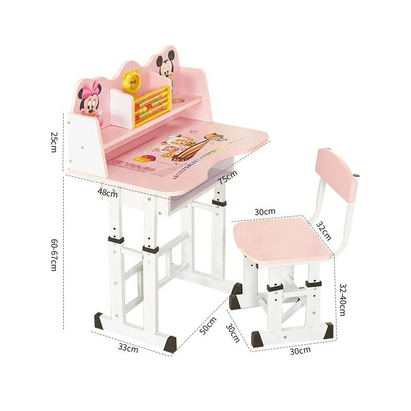 Gas spring lift table sit stand desk adjustable height table children kids study desk