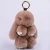 Import Genuine Rex rabbit Fur Pom pom Pendant Bag Car 15cm 18cm Bunny Rabbit Keychain from China