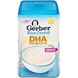 Gerber DHA and Probiotic Single Grain Rice Baby Cereal 8oz