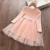 Import Girls Autumn Dress Long Sleeves Baby Dress Pink Mesh Dress with Stars for Girls from China