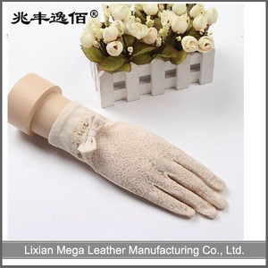 Girls lace&amp;cotton UV Protection Sun Block Bridal gloves for driving gloves