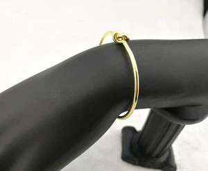 Gold plated bangles expandable wire banglead ajustable bangle bracelet
