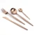 Import Golden color plating 18-10 cutlery dinner silverware knife fork spoon set stainless steel flatware from China