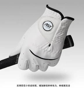 Great quality white cabretta golf gloves with removable ball marker