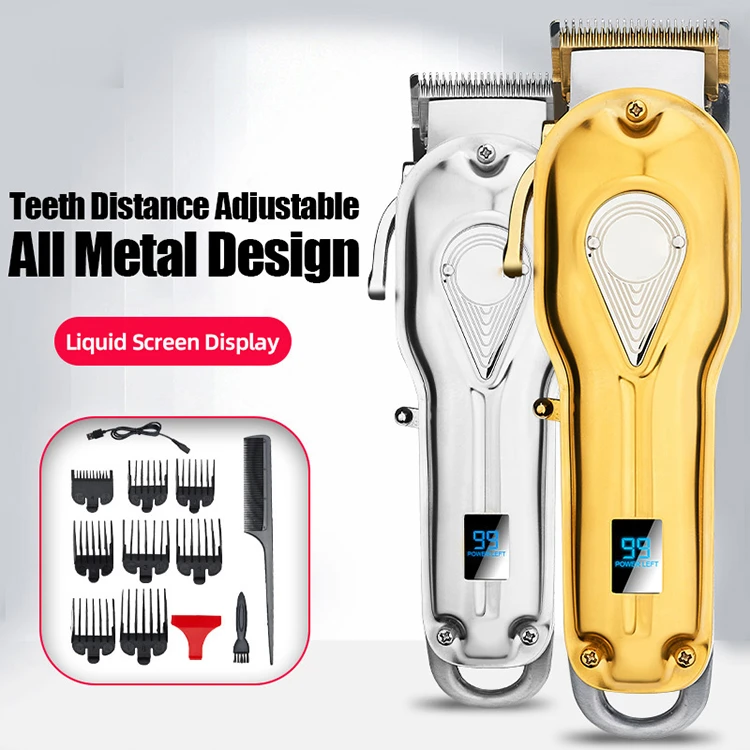 Hair Cut Clippers Trimmer T Outliner USB Charger Gold Accessories Packing Hair Trimmers